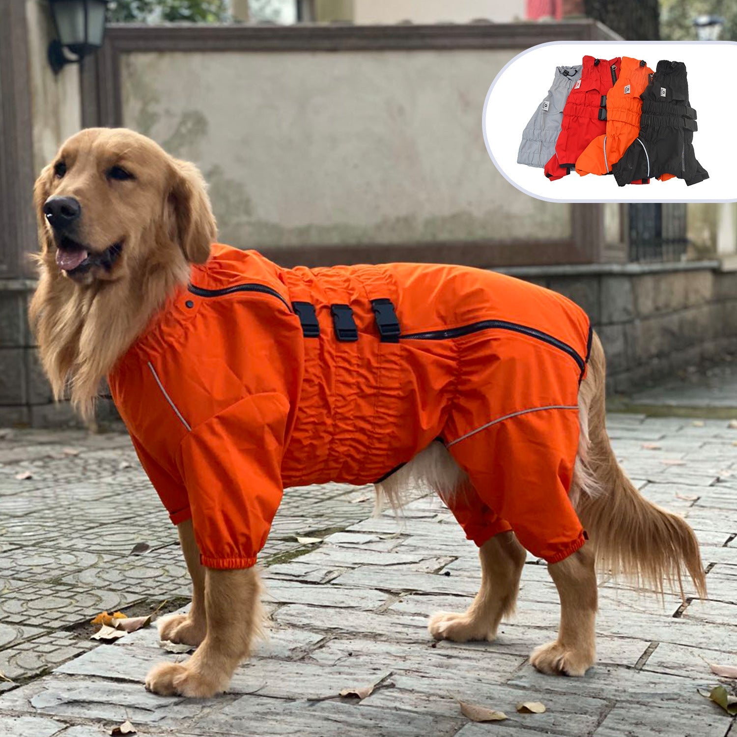 Keep Your Furry Friends Dry and Stylish with Our Pet Four-legged Clothing Raincoat